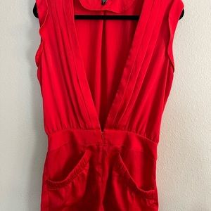 Bebe Red Romper - Size M